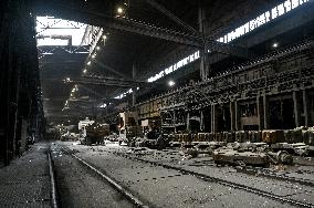 Open-hearth furnace shop at Zaporizhstal Steel Works