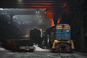 Open-hearth furnace shop at Zaporizhstal Steel Works