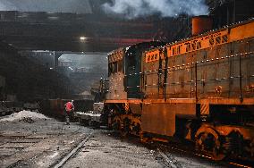 Open-hearth furnace shop at Zaporizhstal Steel Works