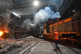 Open-hearth furnace shop at Zaporizhstal Steel Works