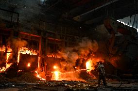 Open-hearth furnace shop at Zaporizhstal Steel Works