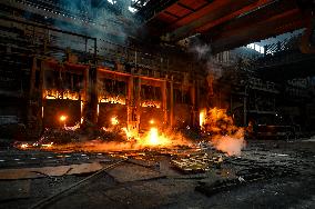 Open-hearth furnace shop at Zaporizhstal Steel Works