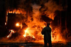 Open-hearth furnace shop at Zaporizhstal Steel Works