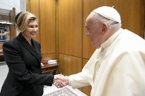 Pope Francis Receives Olena Zelenska - Vatican