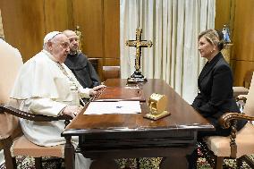 Pope Francis Receives Olena Zelenska - Vatican