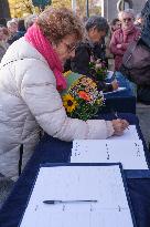 Tribute to Madeleine Riffaud At Montparnasse Cemetery - Paris