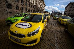 Protests Of Taxi Drivers In Sofia.