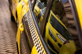 Protests Of Taxi Drivers In Sofia.