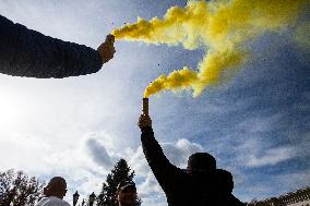 Protests Of Taxi Drivers In Sofia.