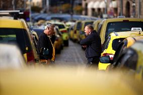 Taxi Drivers Protest In Sofia, Bulgaria