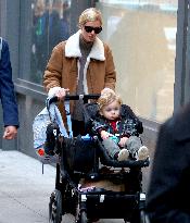 Nicky Hilton Walks Her Son In A Stroller - NYC