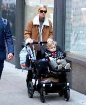 Nicky Hilton Walks Her Son In A Stroller - NYC