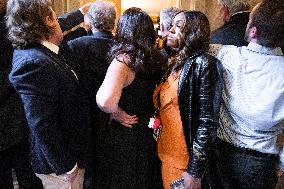 Senators Walk Past Reporters In Capitol - Washington