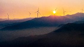 Zhongtiao Mountain Wind Farm in Yuncheng