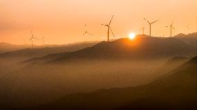 Zhongtiao Mountain Wind Farm in Yuncheng