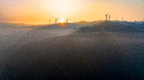 Zhongtiao Mountain Wind Farm in Yuncheng