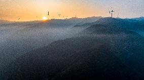 Zhongtiao Mountain Wind Farm in Yuncheng