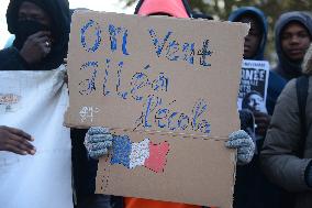 Demonstration For Unaccompanied Foreign Minors - Paris