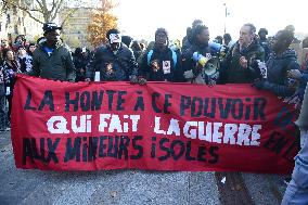 Demonstration For Unaccompanied Foreign Minors - Paris