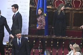 Queen Letizia Presides Over Luis Carandell Awards - Madrid