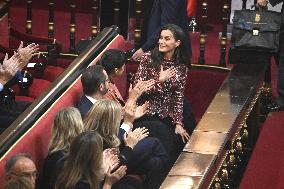 Queen Letizia Presides Over Luis Carandell Awards - Madrid