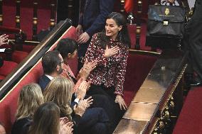 Queen Letizia Presides Over Luis Carandell Awards - Madrid