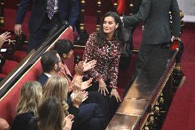 Queen Letizia Presides Over Luis Carandell Awards - Madrid