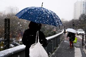 SNCF Strike on a Snowy Day - Paris