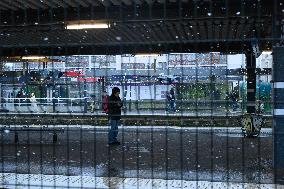 SNCF Strike on a Snowy Day - Paris