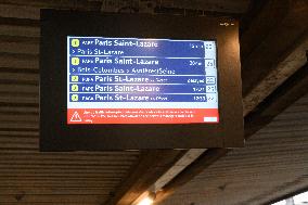 SNCF Strike on a Snowy Day - Paris