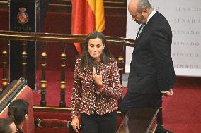 Queen Letizia Presides Over Luis Carandell Awards - Madrid