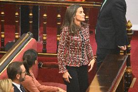 Queen Letizia Presides Over Luis Carandell Awards - Madrid