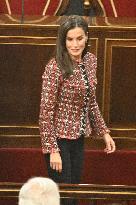 Queen Letizia Presides Over Luis Carandell Awards - Madrid