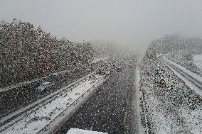 Snow Flurries Across Northern France