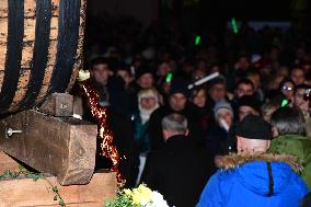 People Celebrate The Release Of Beaujolais Wines