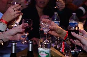 People Celebrate The Release Of Beaujolais Wines