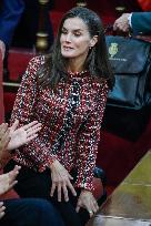 Queen Letizia Presides Over Luis Carandell Awards - Madrid