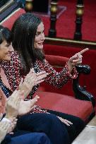 Queen Letizia Presides Over Luis Carandell Awards - Madrid