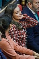 Queen Letizia Presides Over Luis Carandell Awards - Madrid