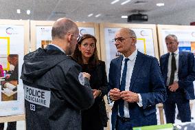 Didier Migaud Visit To The Premises Of The Judicial Police - Paris