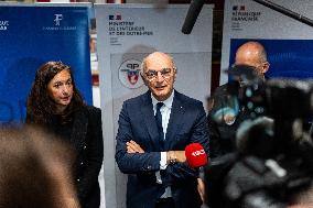 Didier Migaud Visit To The Premises Of The Judicial Police - Paris