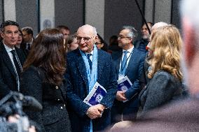 Didier Migaud Visit To The Premises Of The Judicial Police - Paris