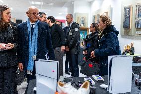 Didier Migaud Visit To The Premises Of The Judicial Police - Paris