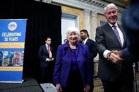 Janet Yellen and Bill Clinton at CDFI Fund - Washington