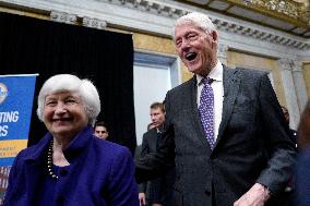 Janet Yellen and Bill Clinton at CDFI Fund - Washington