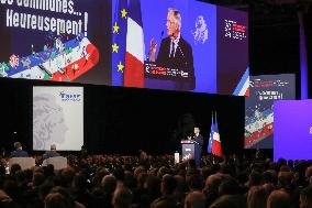 Prime Minister Michel Barnier Meets French Mayors In Paris