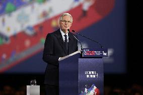 Prime Minister Michel Barnier Meets French Mayors In Paris