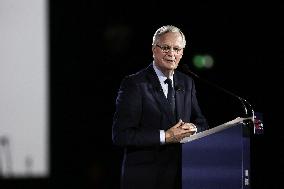 Prime Minister Michel Barnier Meets French Mayors In Paris