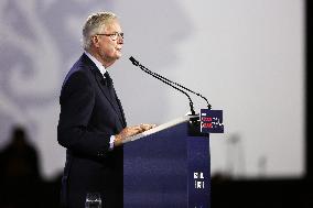 Prime Minister Michel Barnier Meets French Mayors In Paris