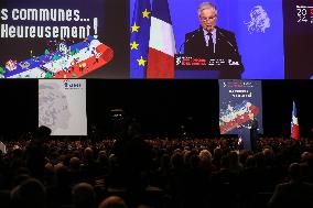 Prime Minister Michel Barnier Meets French Mayors In Paris